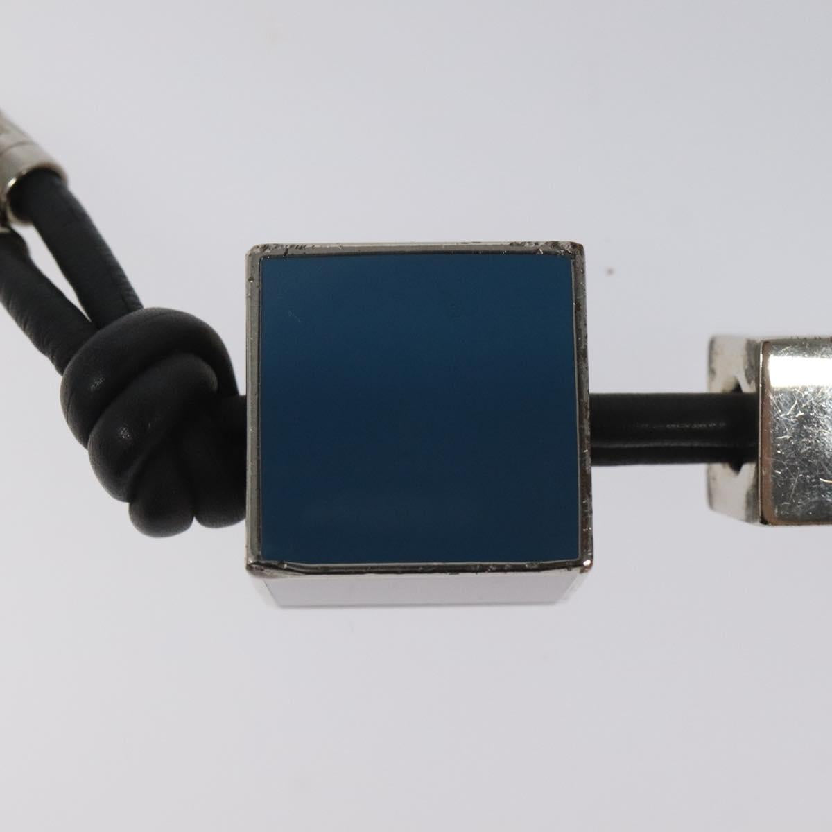 LOUIS VUITTON Porte Cles Tricube Charm metal Silver M67140 LV Auth bs23713