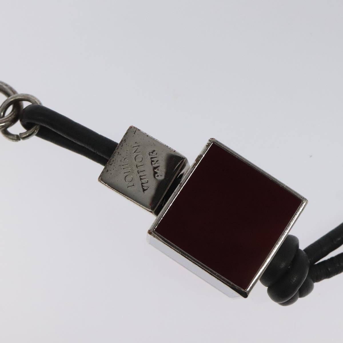 LOUIS VUITTON Porte Cles Tricube Charm metal Silver M67140 LV Auth bs23713