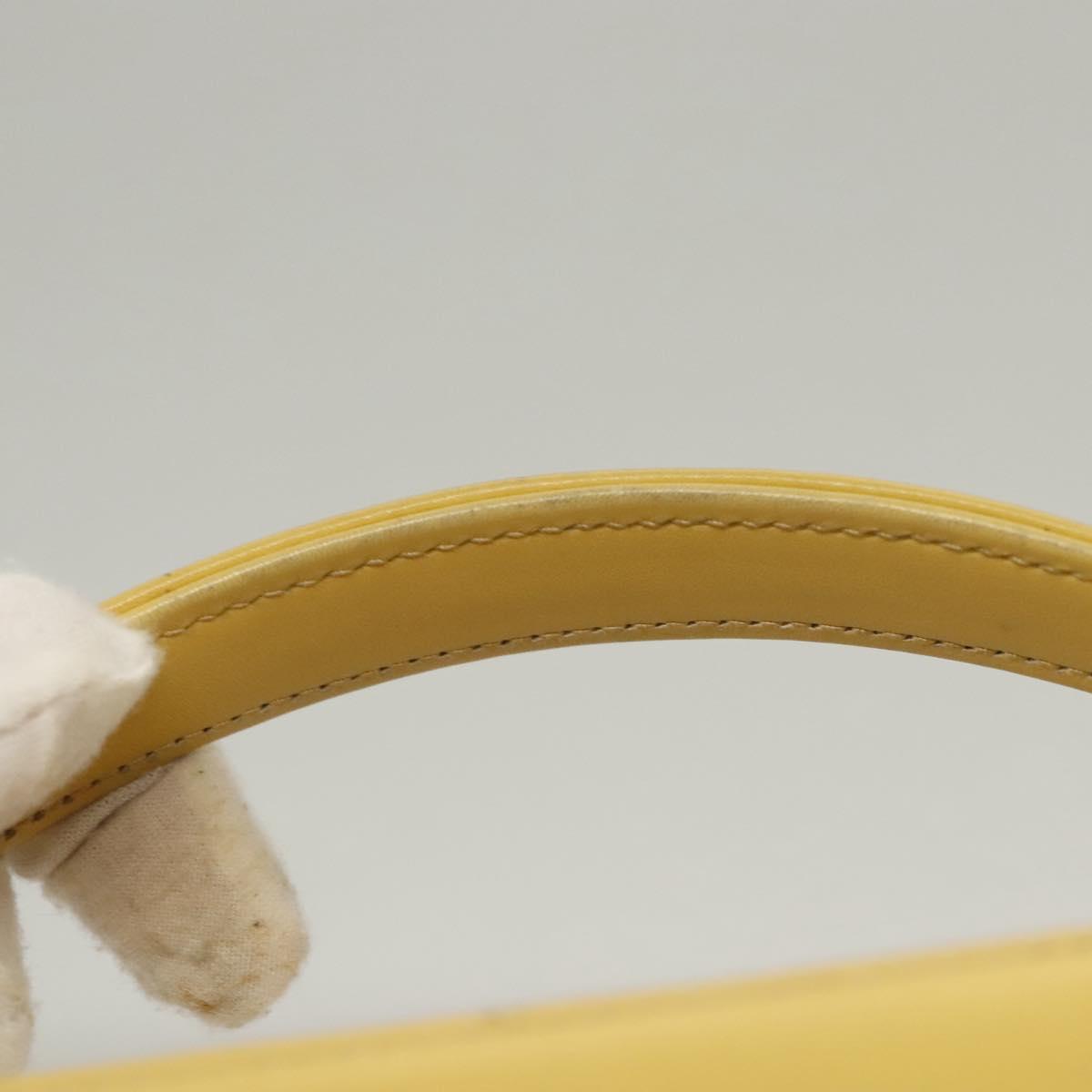 GUCCI Hand Bag Leather 2way Yellow Gold Auth bs23727