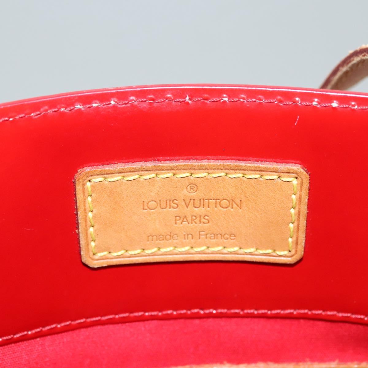 LOUIS VUITTON Monogram Vernis Reade MM Hand Bag Red Rouge M91086 LV Auth bs23730