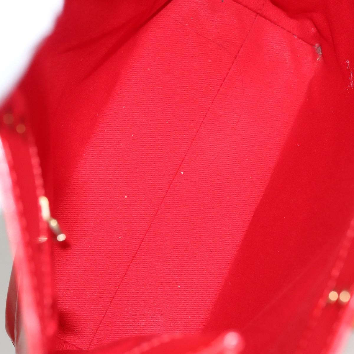 LOUIS VUITTON Monogram Vernis Reade MM Hand Bag Red Rouge M91086 LV Auth bs23730