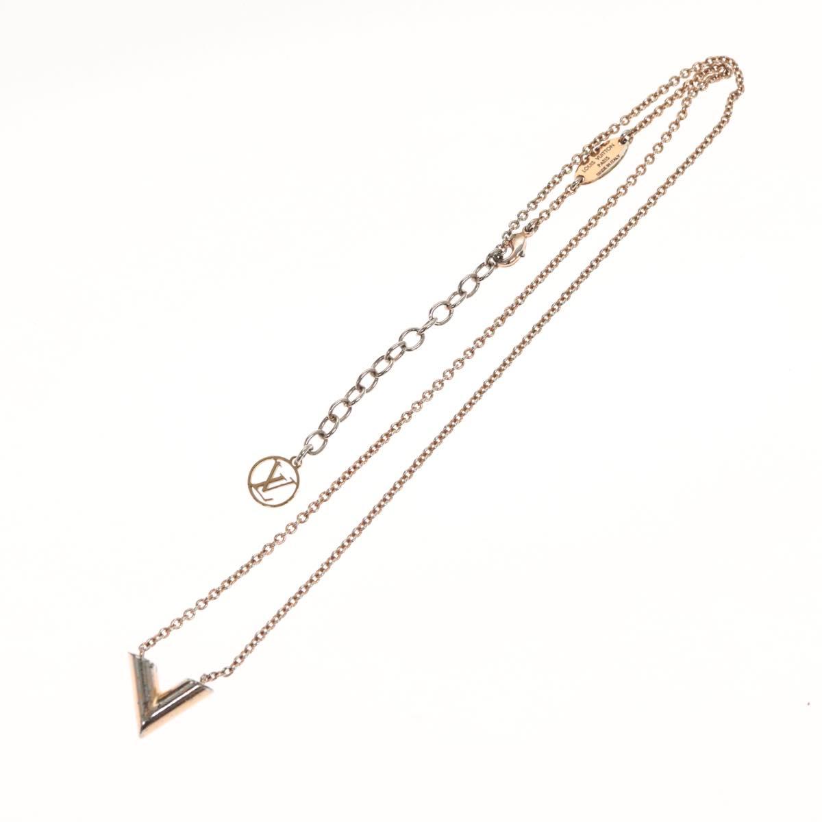 LOUIS VUITTON Collier LV Necklace metal Pink gold M80137 LV Auth bs23736