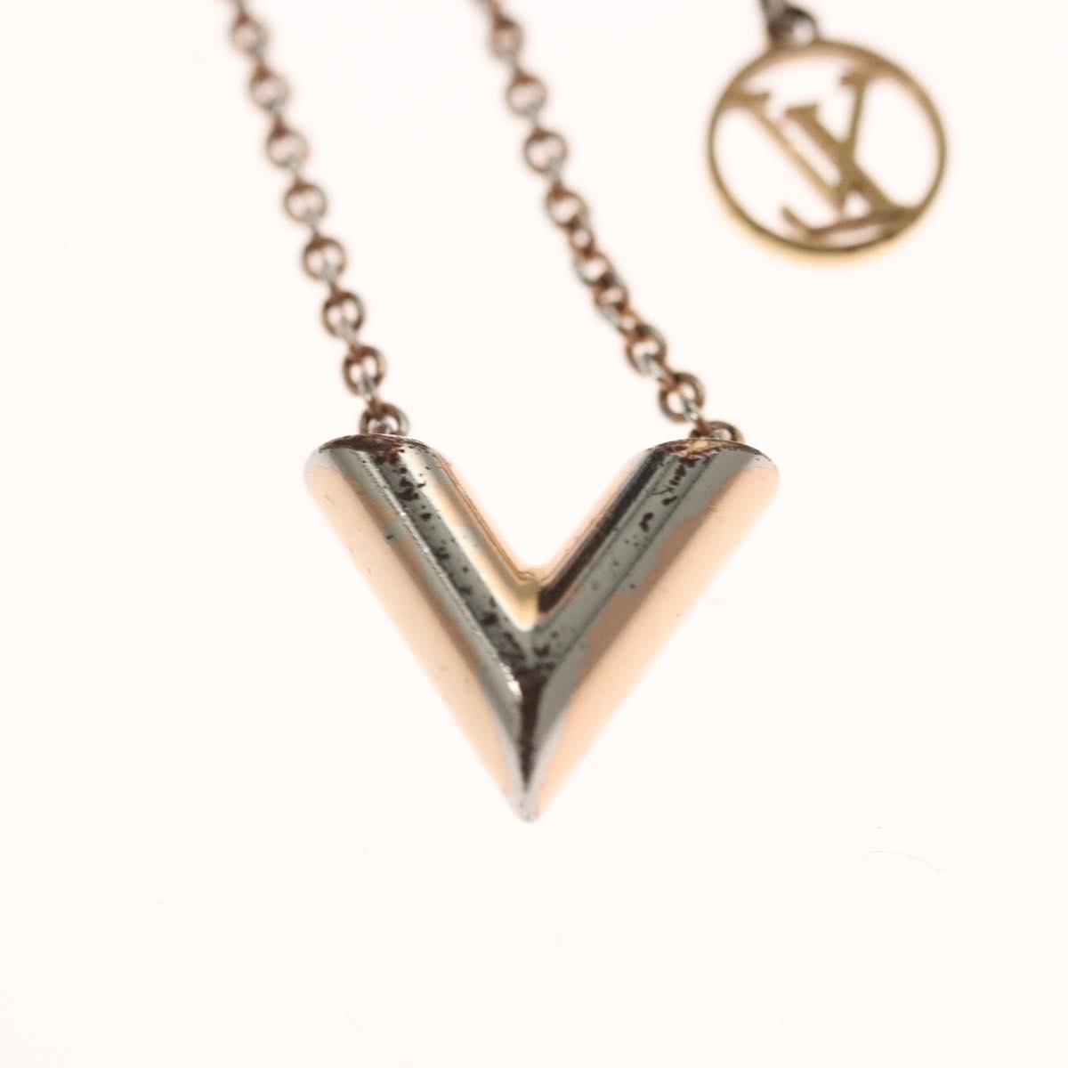 LOUIS VUITTON Collier LV Necklace metal Pink gold M80137 LV Auth bs23736