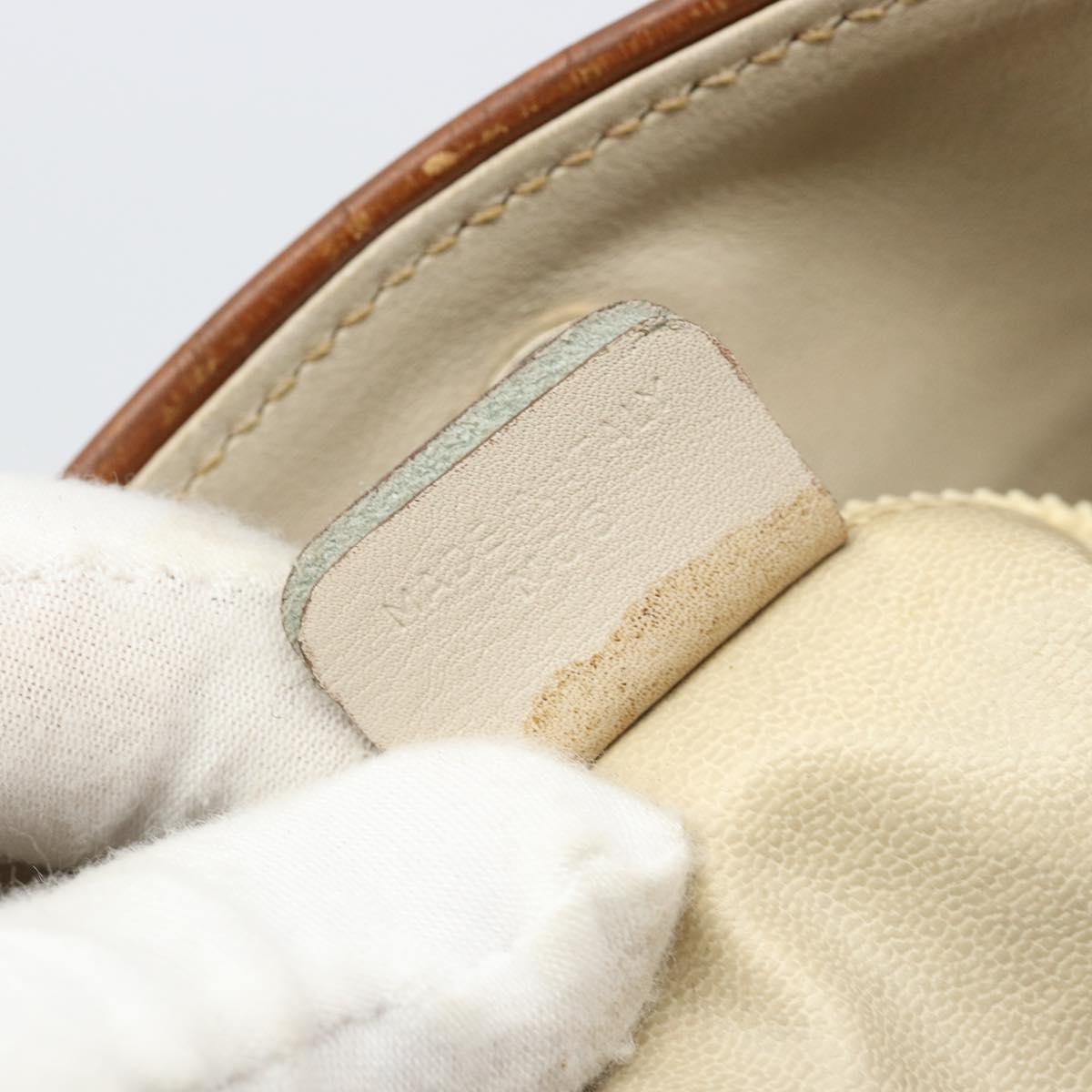CELINE Shoulder Bag Leather Beige Auth bs23749