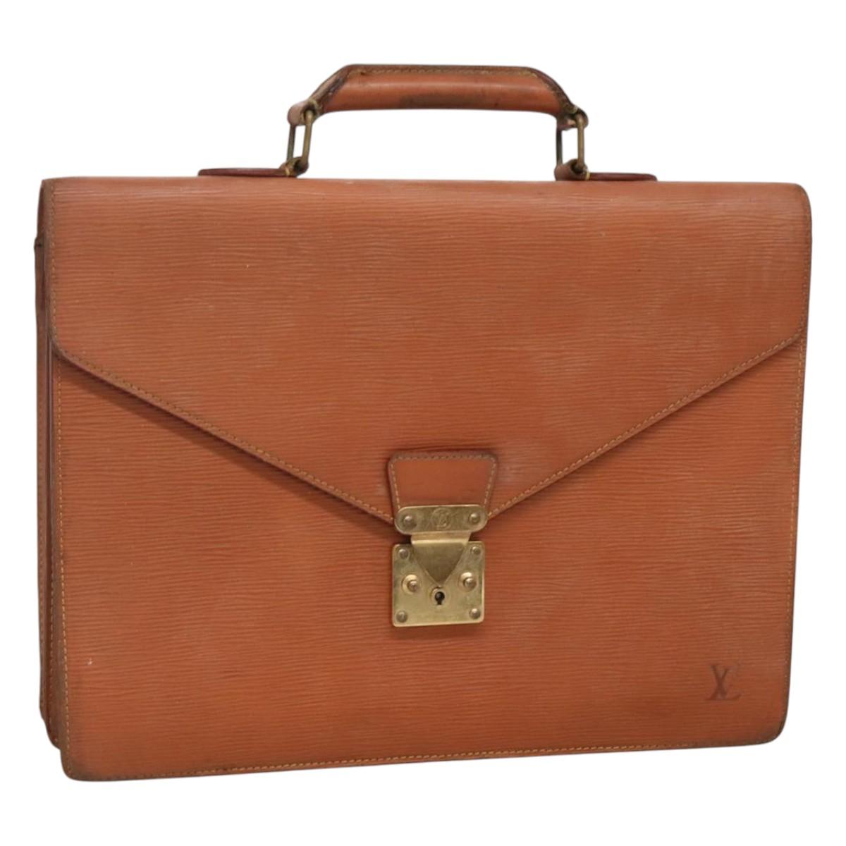 LOUIS VUITTON Epi Serviette Conseiller Zipangu Gold M54428 LV Auth bs23751