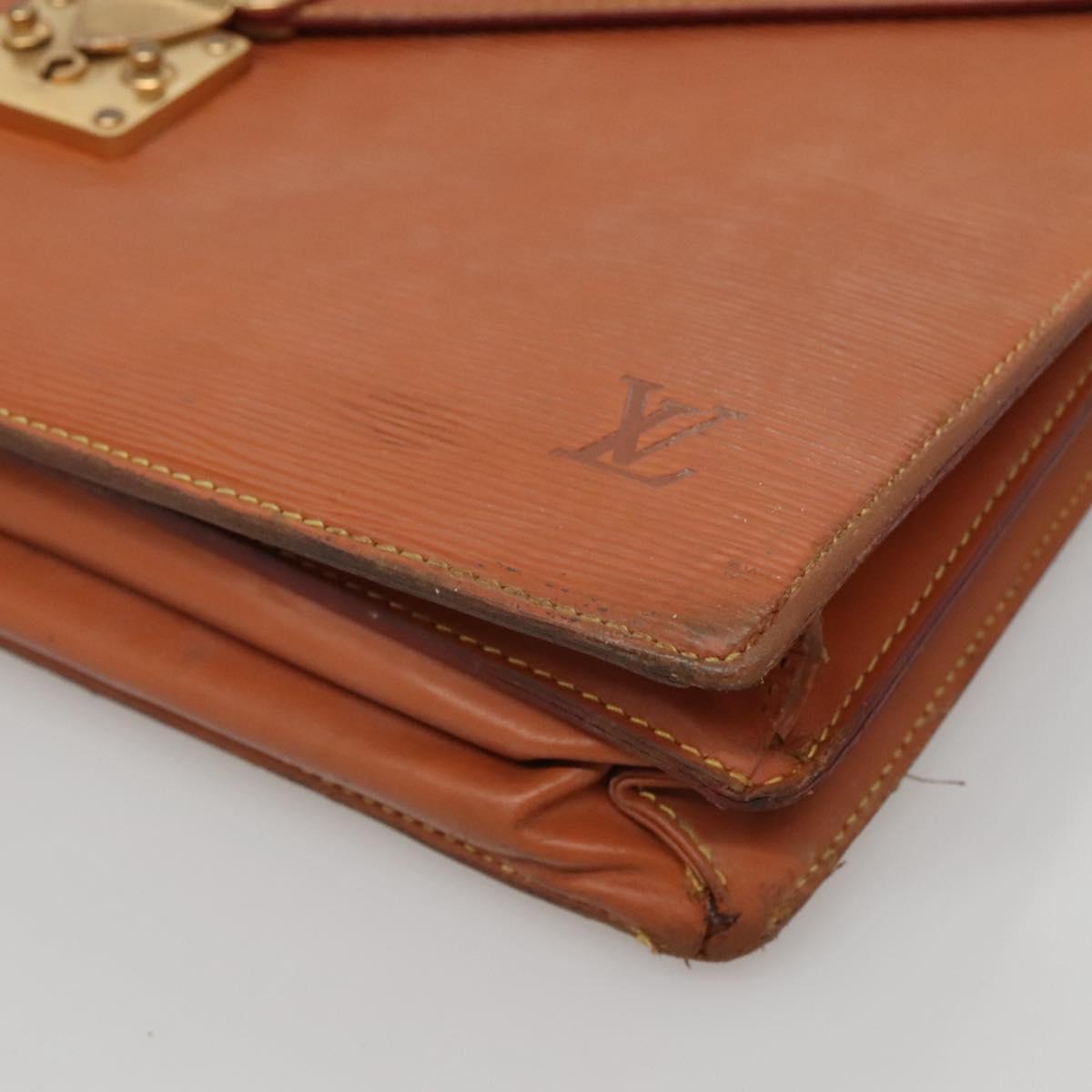 LOUIS VUITTON Epi Serviette Conseiller Zipangu Gold M54428 LV Auth bs23751