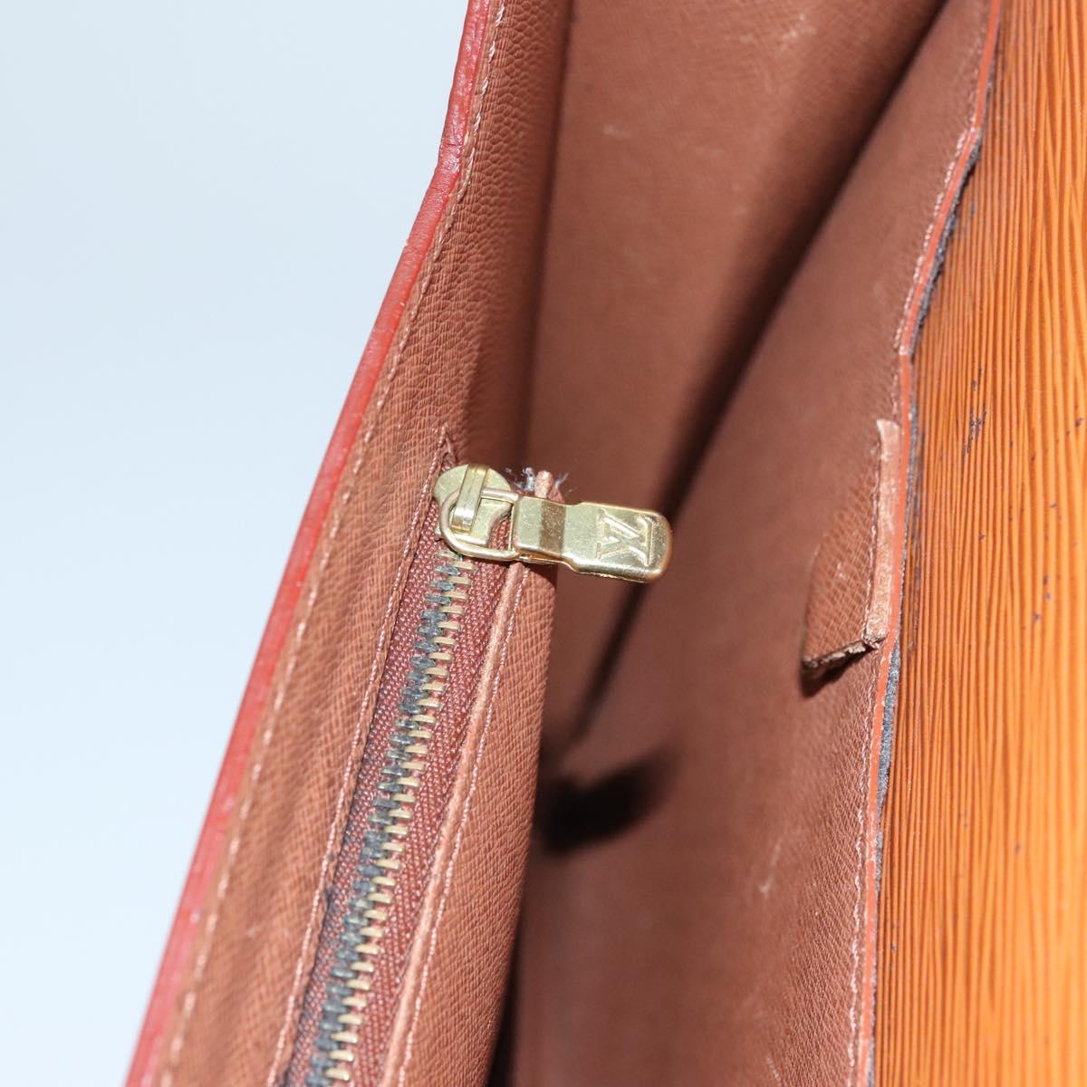 LOUIS VUITTON Epi Porte Documents Bandouliere Zipangu Gold M54468 Auth bs23752