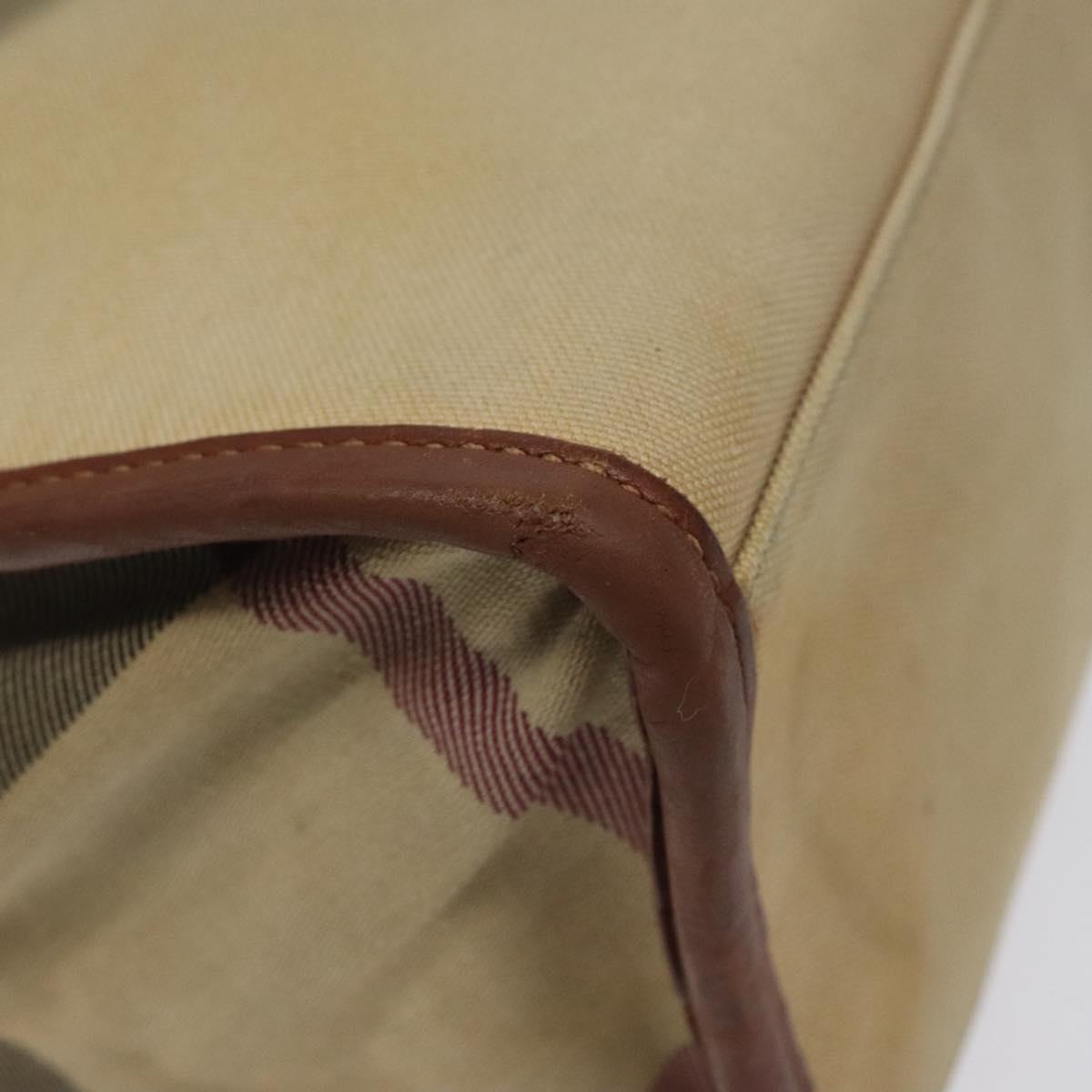 BURBERRY Tote Bag Canvas Beige Auth bs23757