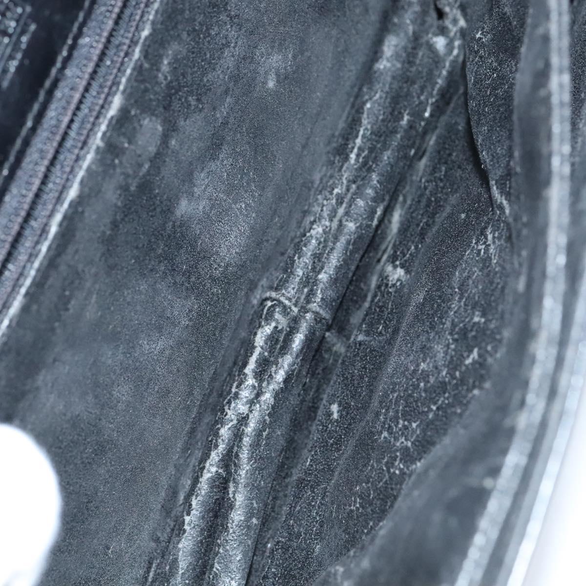 LOEWE Anagram Shoulder Bag Leather Black Auth bs23759