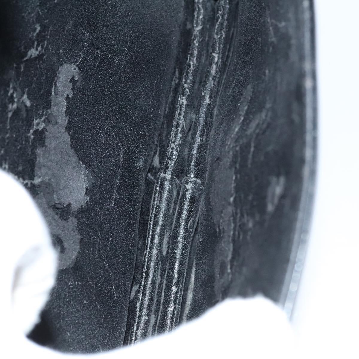 LOEWE Anagram Shoulder Bag Leather Black Auth bs23759