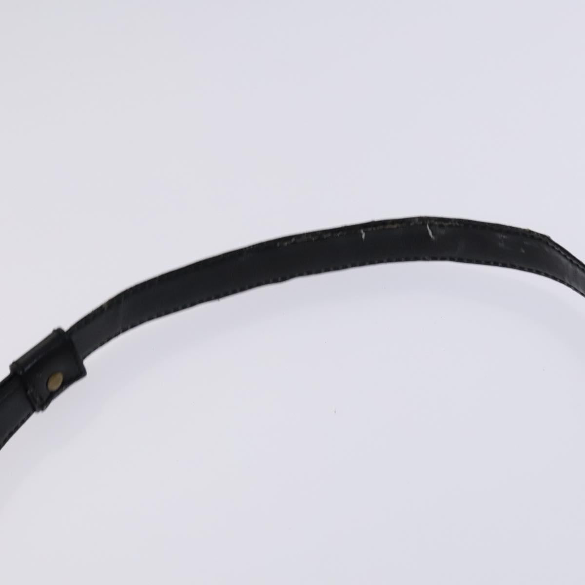 LOEWE Anagram Shoulder Bag Leather Black Auth bs23759