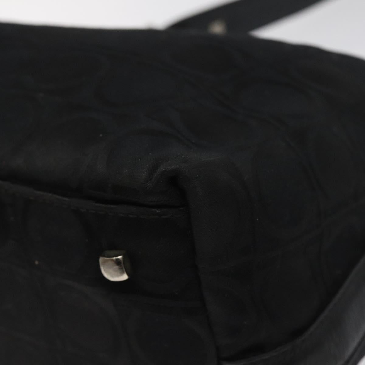 Salvatore Ferragamo Hand Bag Canvas Black Auth bs23793