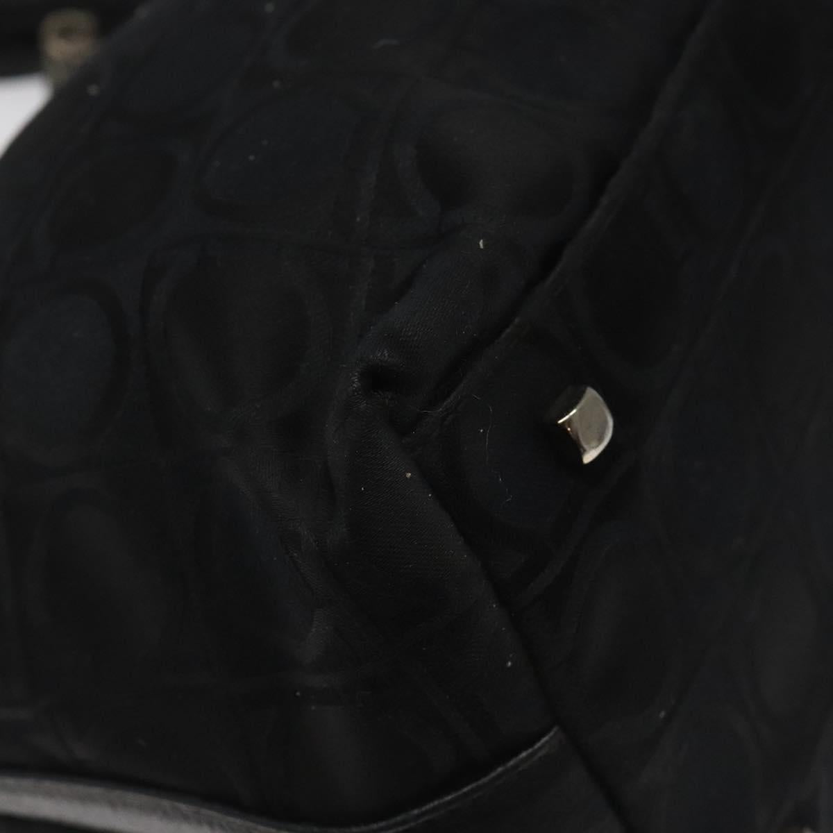 Salvatore Ferragamo Hand Bag Canvas Black Auth bs23793