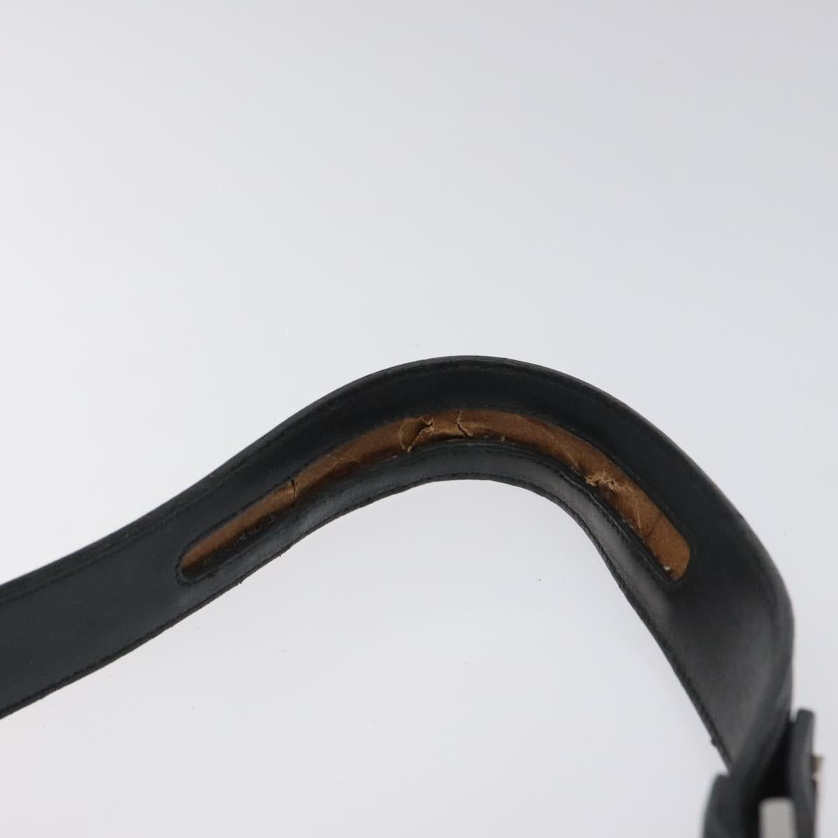 Salvatore Ferragamo Hand Bag Canvas Black Auth bs23793