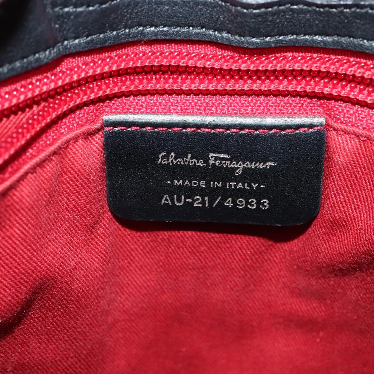 Salvatore Ferragamo Shoulder Bag Nylon Black Auth bs23806