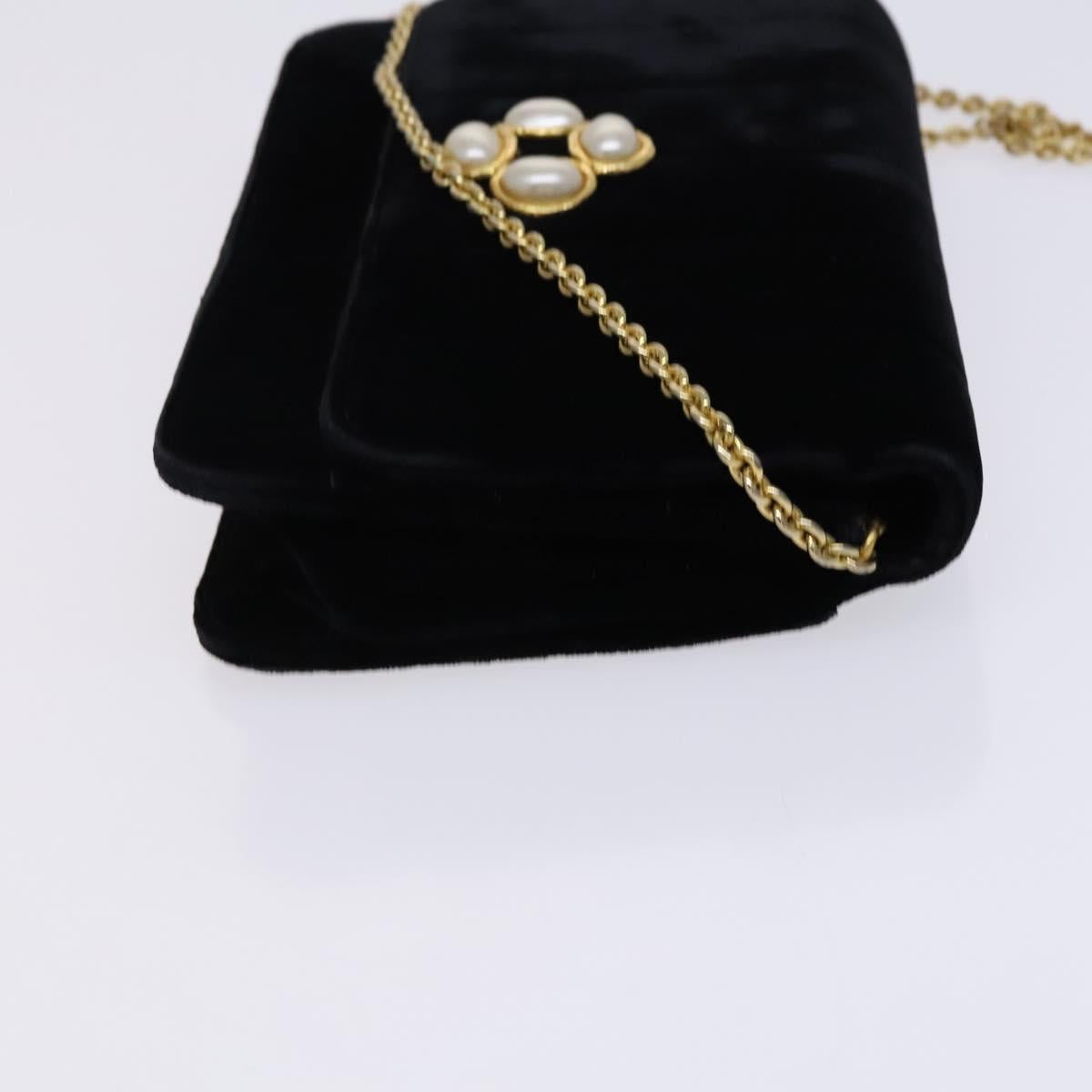 CHANEL Chain Shoulder Bag Velor Black CC Auth bs23807