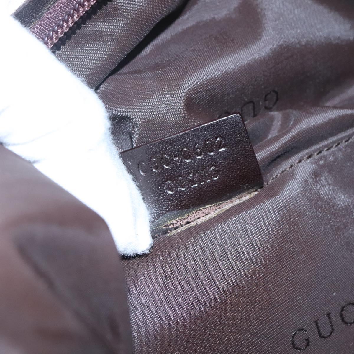 GUCCI Shoulder Bag Canvas Khaki 000 0602 Auth bs23832