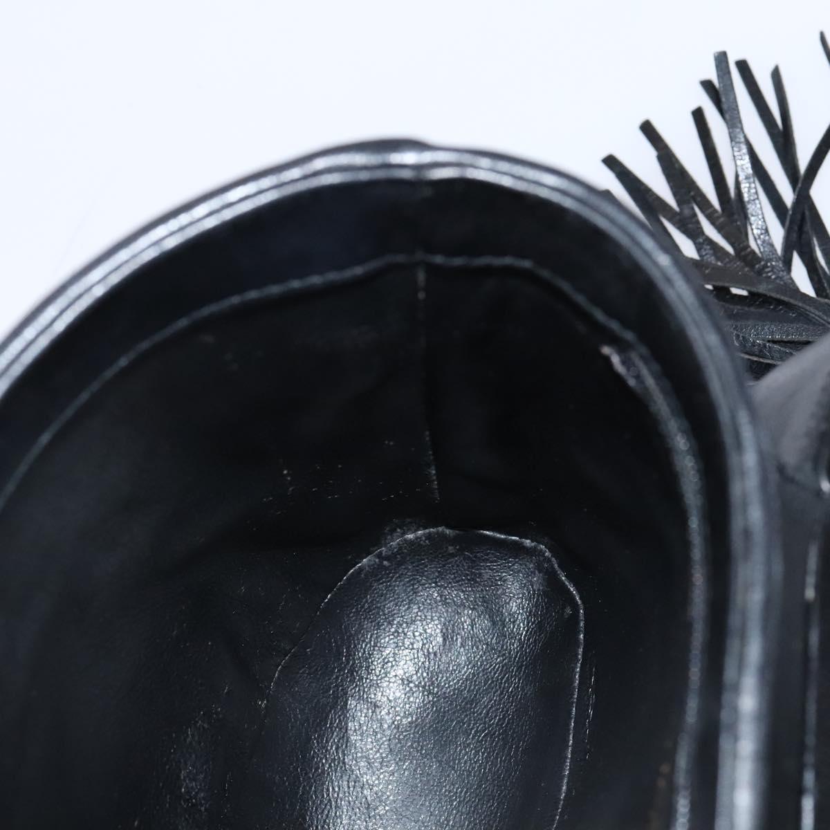 CHANEL Matelasse Chain Shoulder Bag Lamb Skin Black CC Auth bs23838