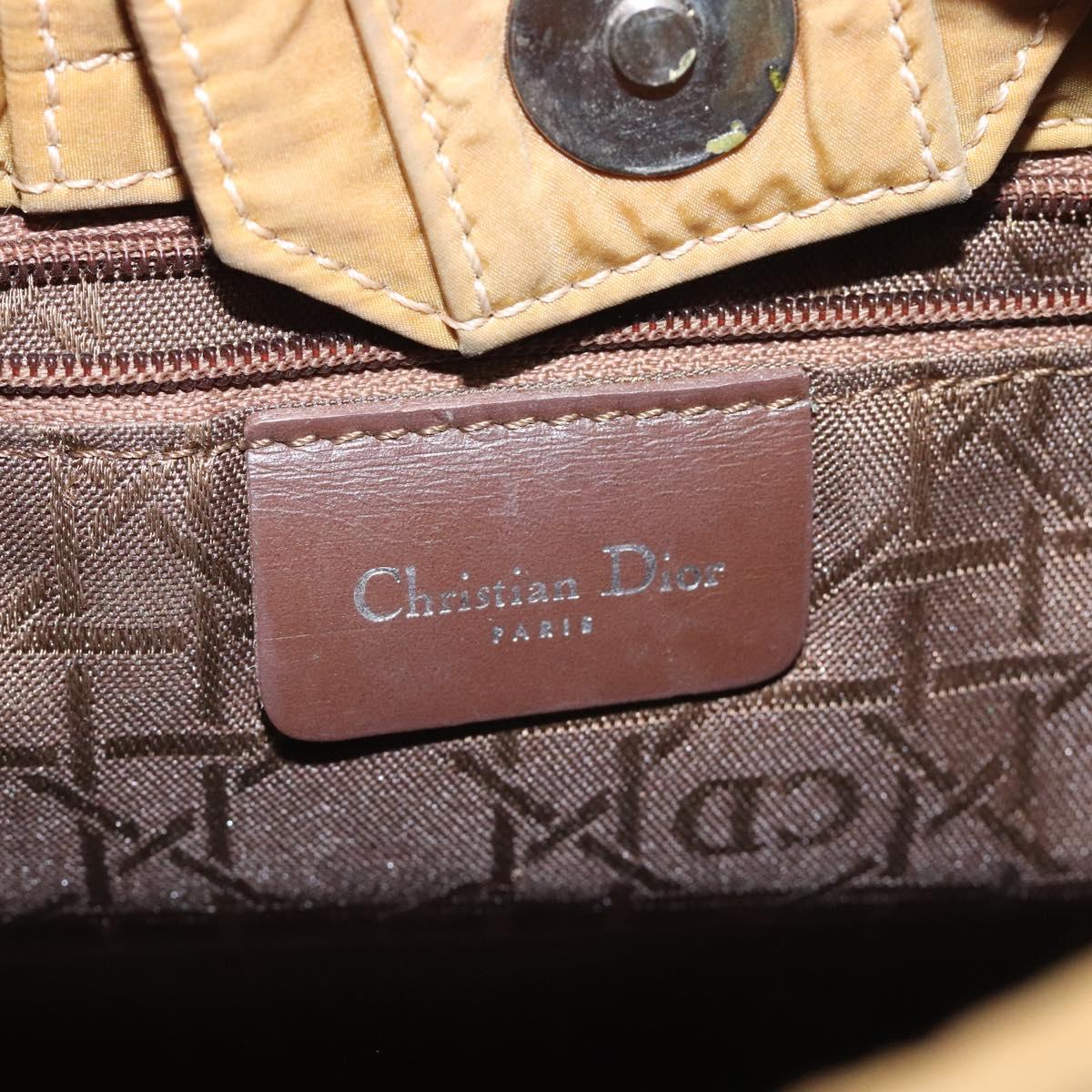 Christian Dior Canage Shoulder Bag Nylon Yellow Auth bs23852