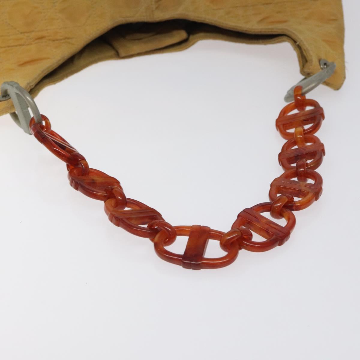 Christian Dior Canage Shoulder Bag Nylon Yellow Auth bs23852