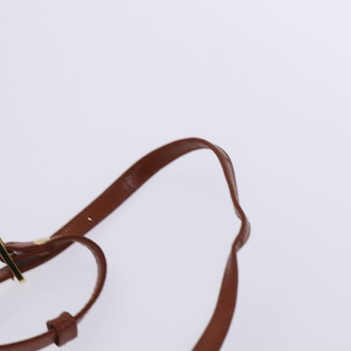 MCM Vicetos Logogram Shoulder Bag PVC Leather Brown Gold Auth bs23854