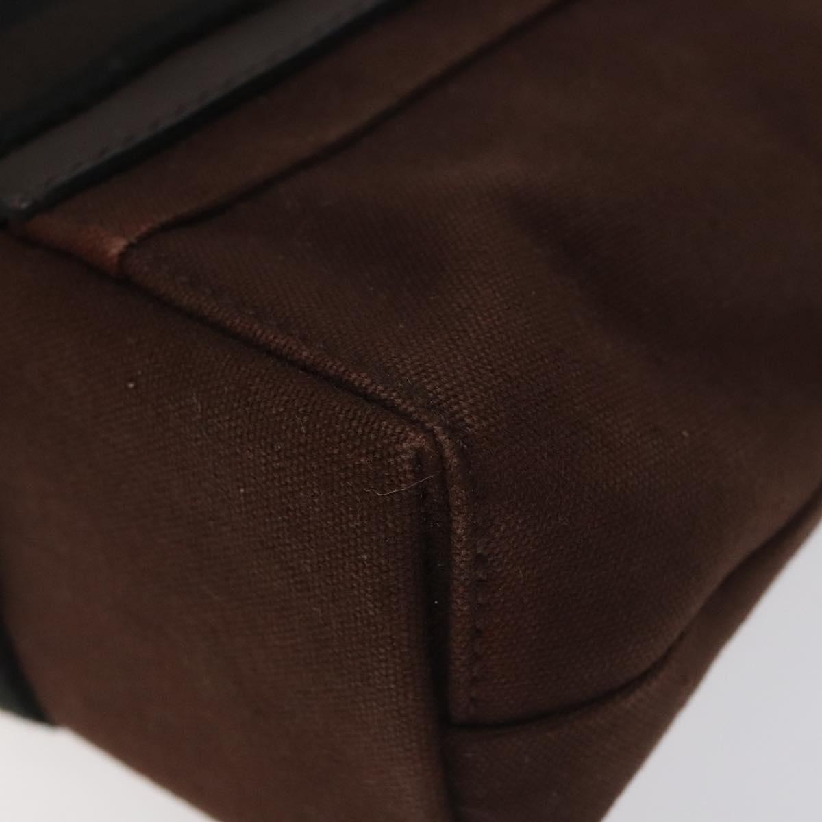 HERMES Toroca Horizontal PM Hand Bag Canvas Brown Auth bs23855