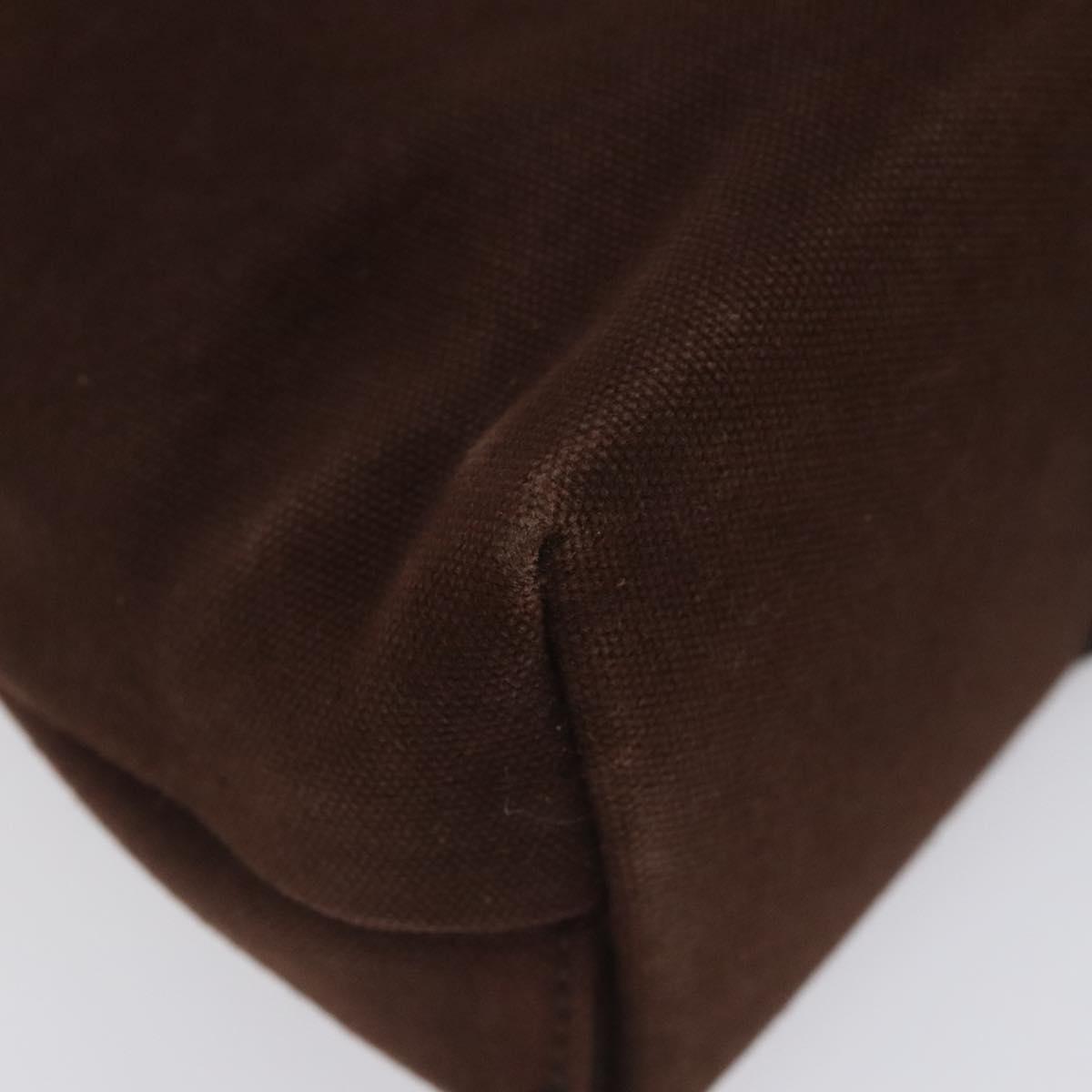 HERMES Toroca Horizontal PM Hand Bag Canvas Brown Auth bs23855