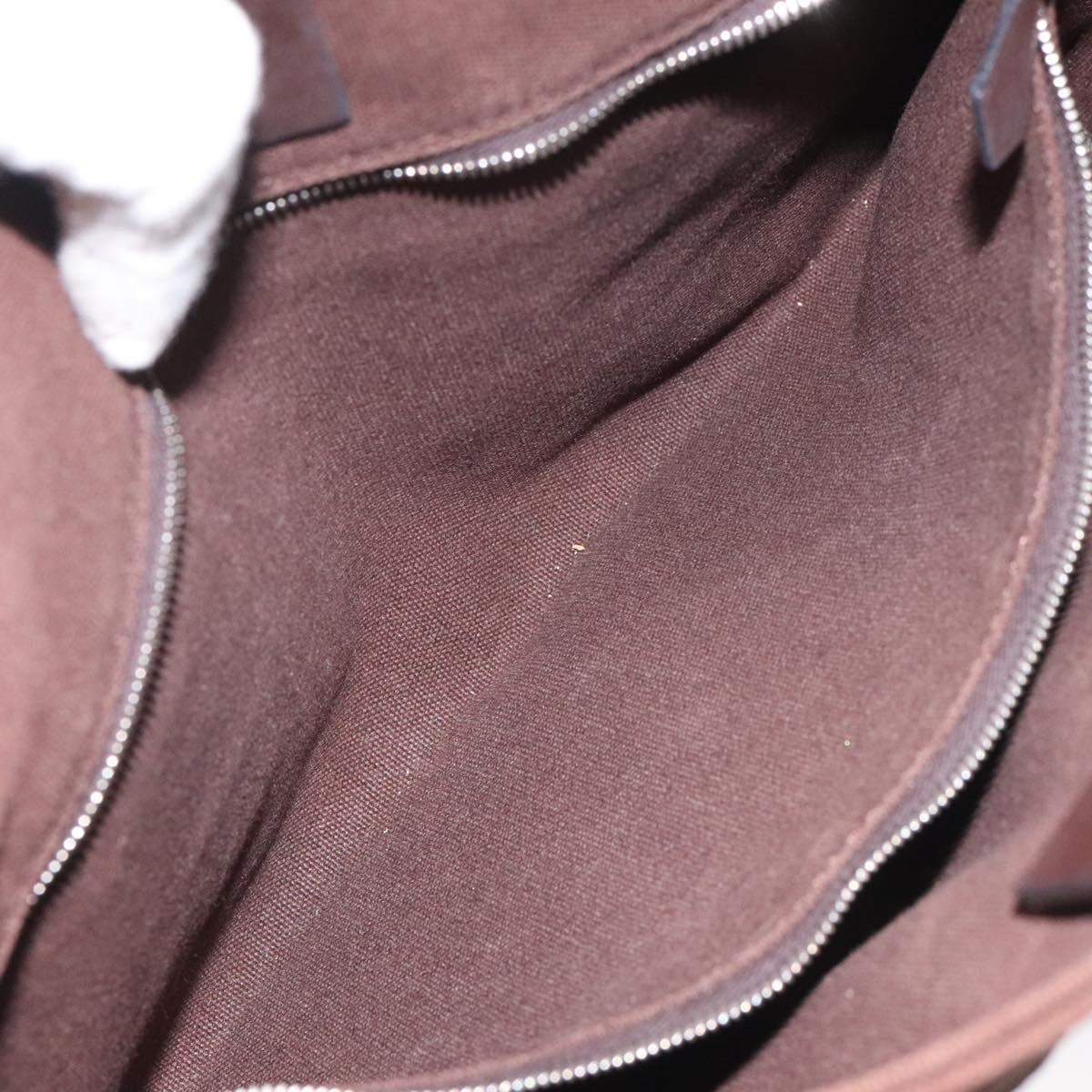 HERMES Toroca Horizontal PM Hand Bag Canvas Brown Auth bs23855
