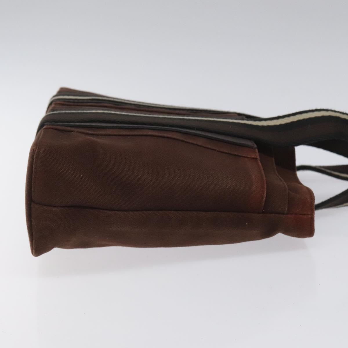 HERMES Toroca Horizontal PM Hand Bag Canvas Brown Auth bs23855