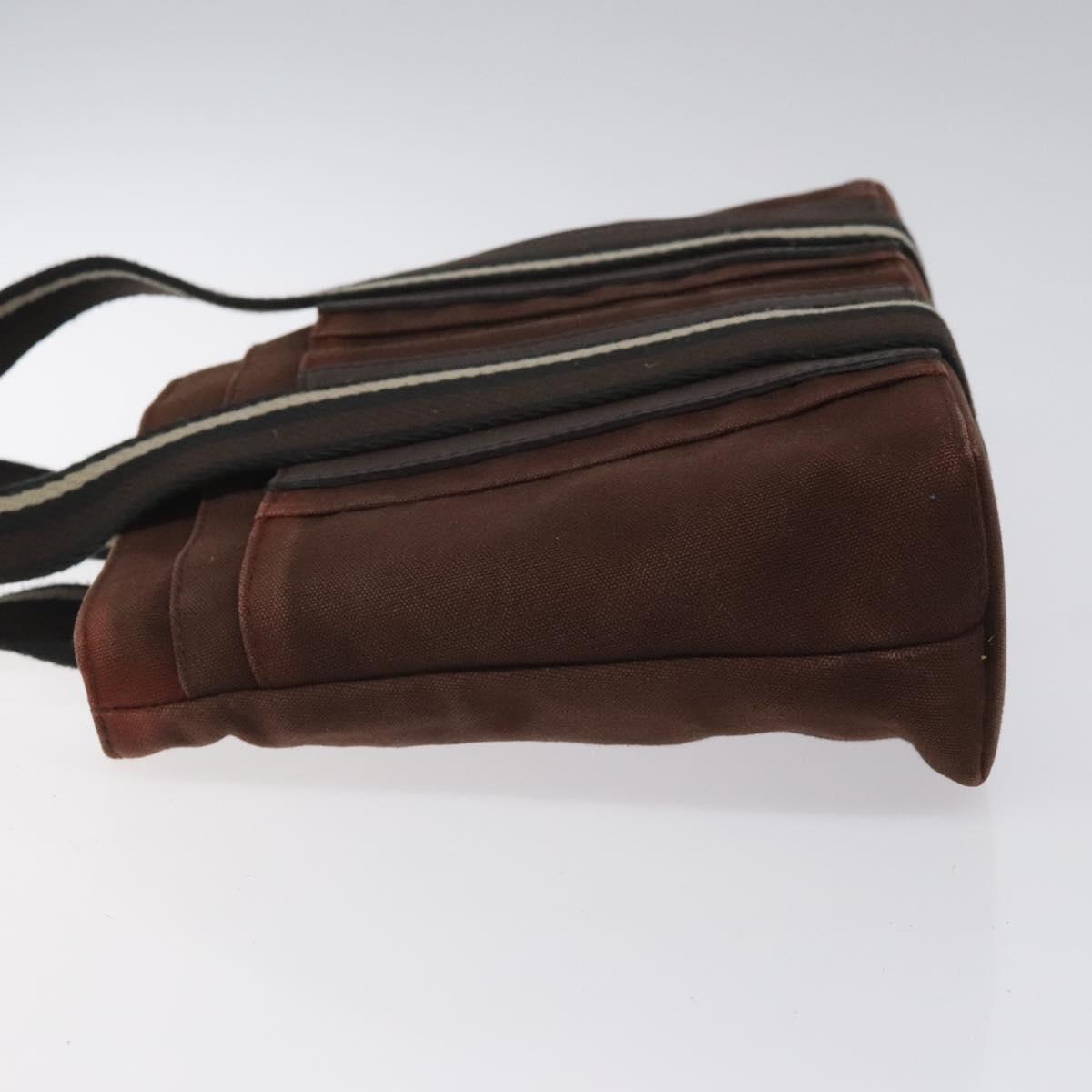 HERMES Toroca Horizontal PM Hand Bag Canvas Brown Auth bs23855
