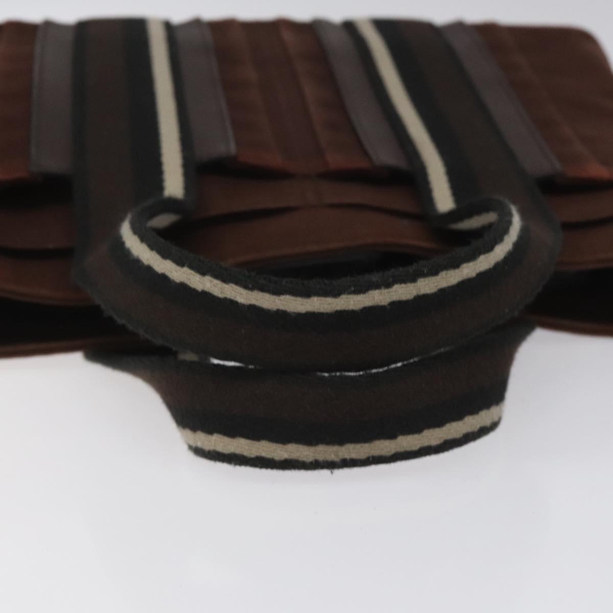 HERMES Toroca Horizontal PM Hand Bag Canvas Brown Auth bs23855