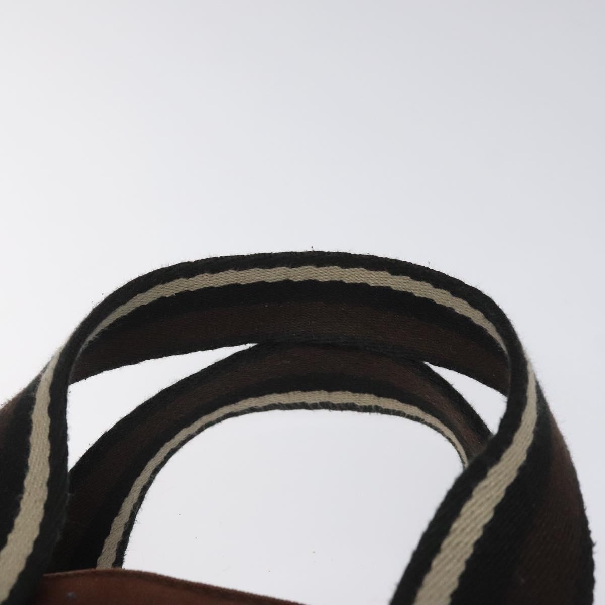 HERMES Toroca Horizontal PM Hand Bag Canvas Brown Auth bs23855