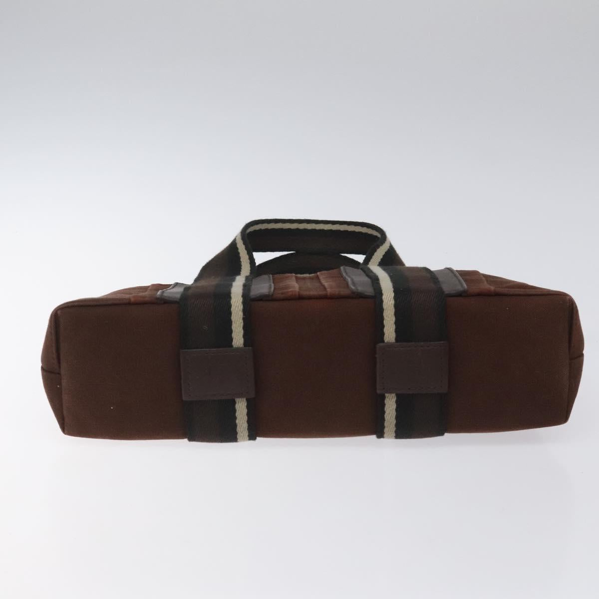 HERMES Toroca Horizontal PM Hand Bag Canvas Brown Auth bs23855