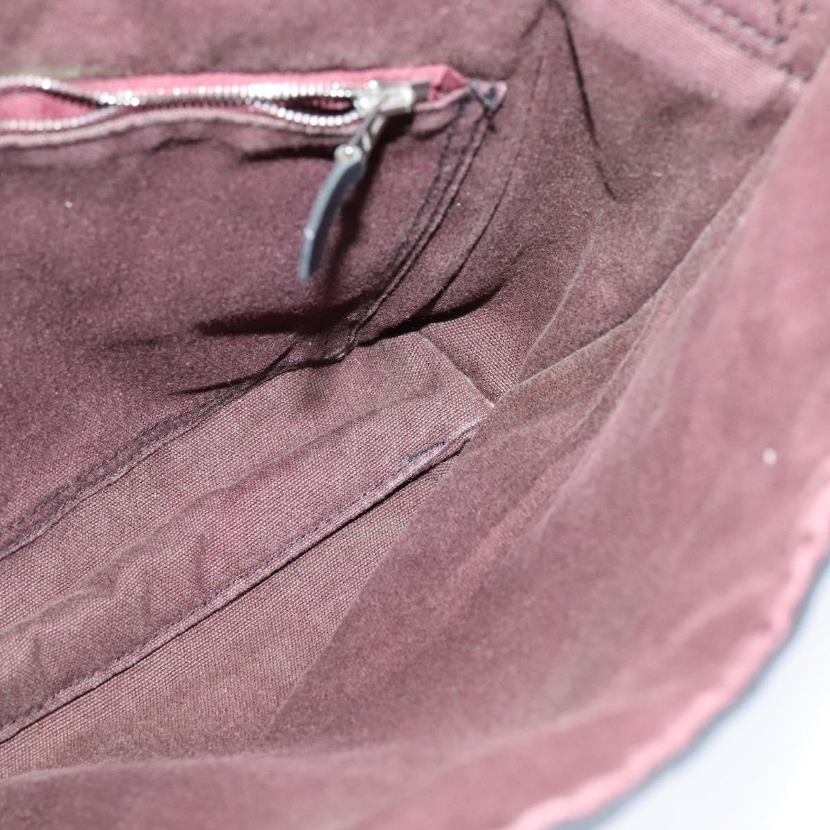 HERMES Fourre Tout Bassas PM Shoulder Bag Canvas Black Auth bs23858