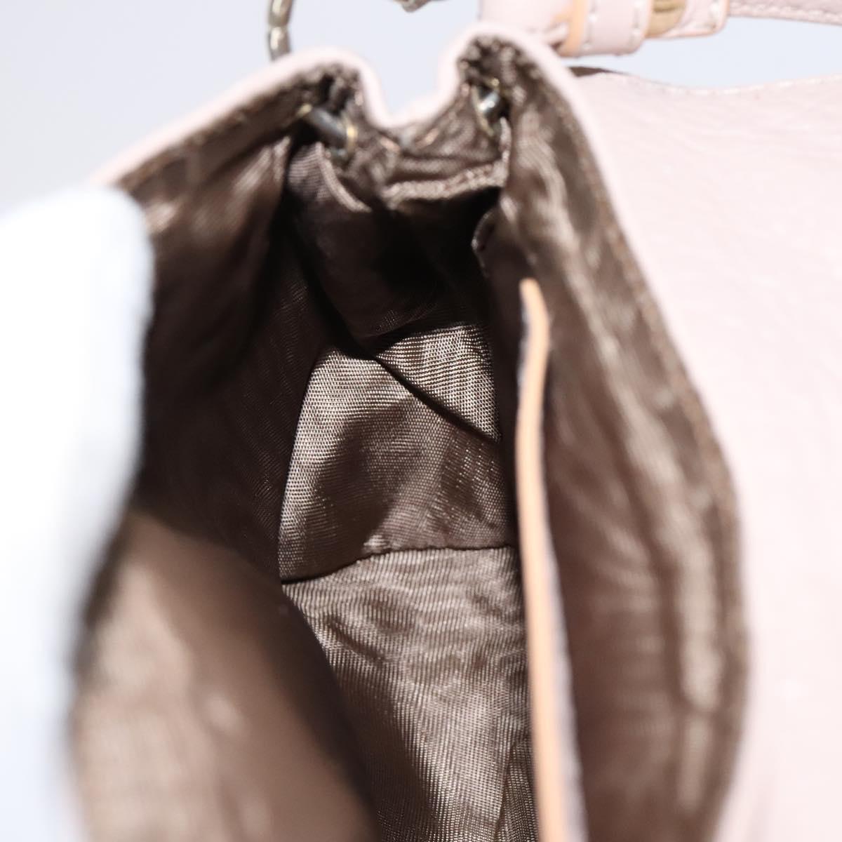 Chloe Lily Shoulder Bag Leather Beige Auth bs23861