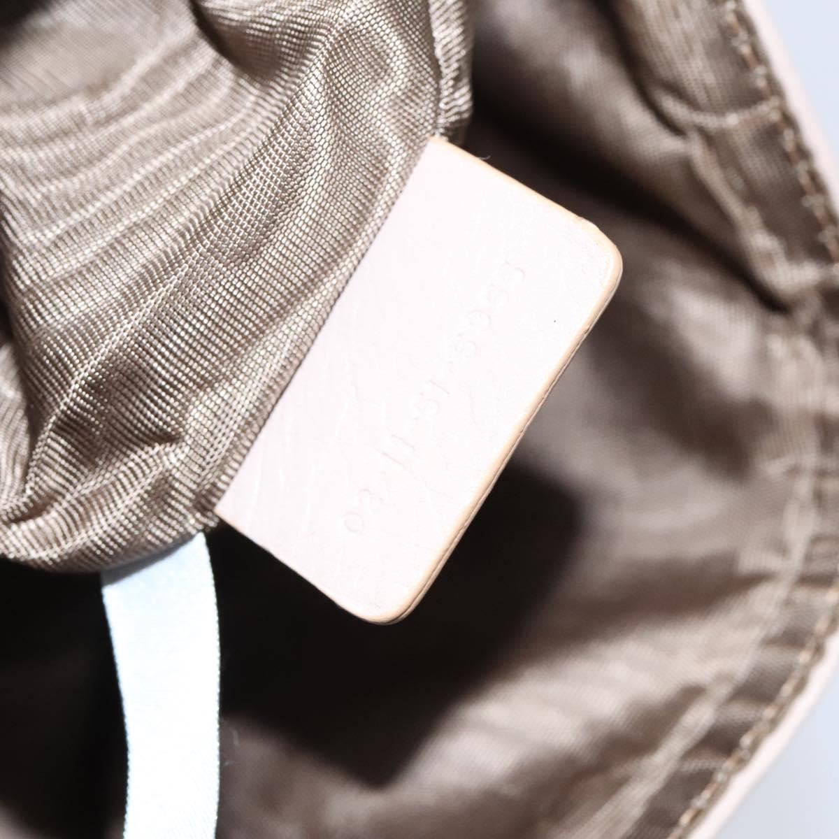 Chloe Lily Shoulder Bag Leather Beige Auth bs23861