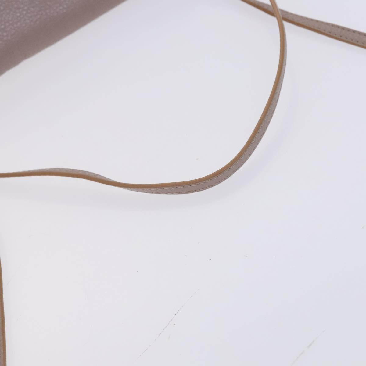 Chloe Lily Shoulder Bag Leather Beige Auth bs23861