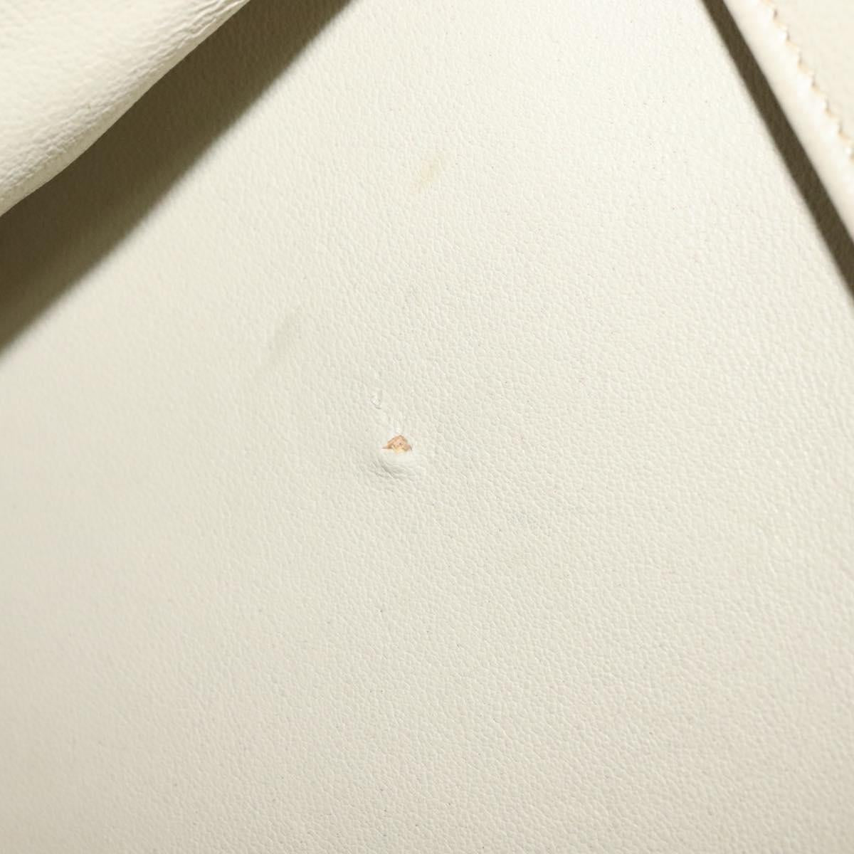 Christian Dior Shoulder Bag Leather Beige Auth bs23864