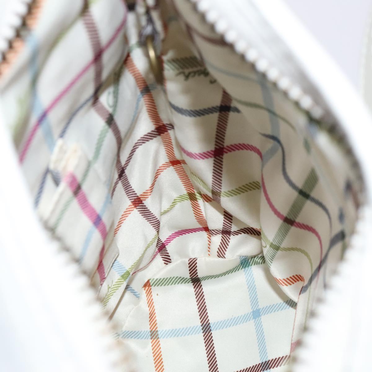 Coach Shoulder Bag Leather White Auth bs23865