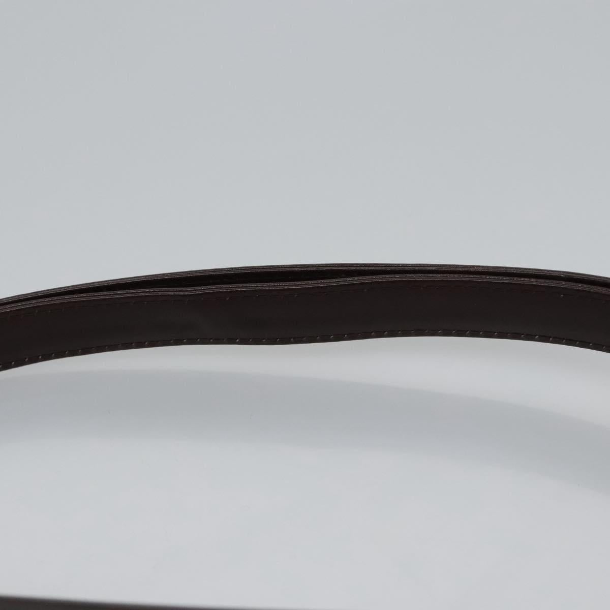 BALLY Shoulder Bag Leather Brown Gold Auth bs23873