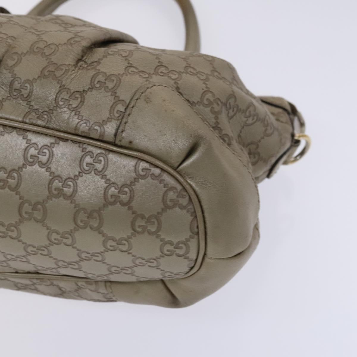 GUCCI GG Canvas Guccissima Hand Bag 2way Beige 247902 Auth bs23882