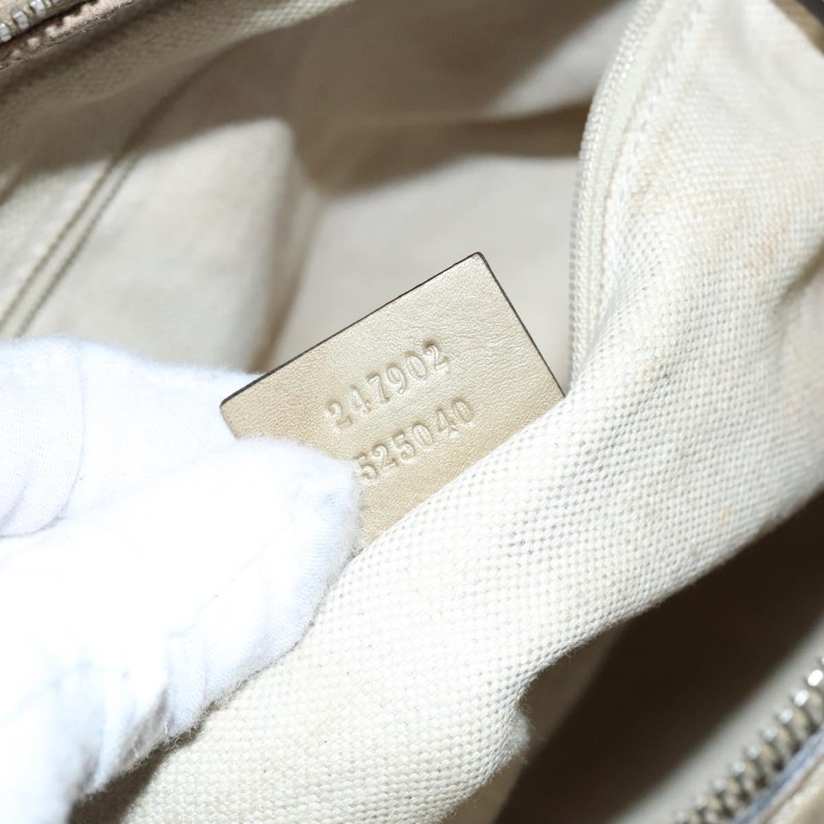 GUCCI GG Canvas Guccissima Hand Bag 2way Beige 247902 Auth bs23882