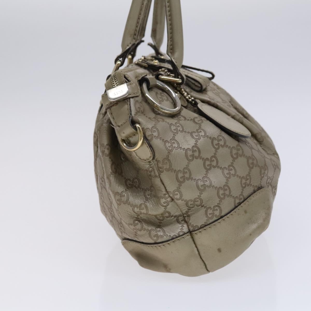 GUCCI GG Canvas Guccissima Hand Bag 2way Beige 247902 Auth bs23882