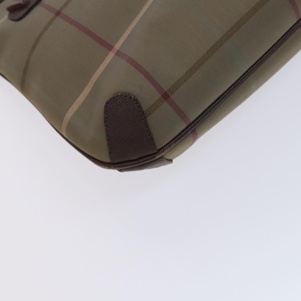 Burberrys Nova Check Shoulder Bag Canvas Beige Auth bs23892