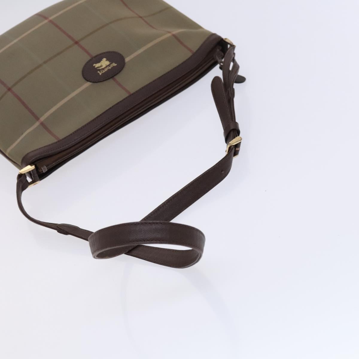 Burberrys Nova Check Shoulder Bag Canvas Beige Auth bs23892