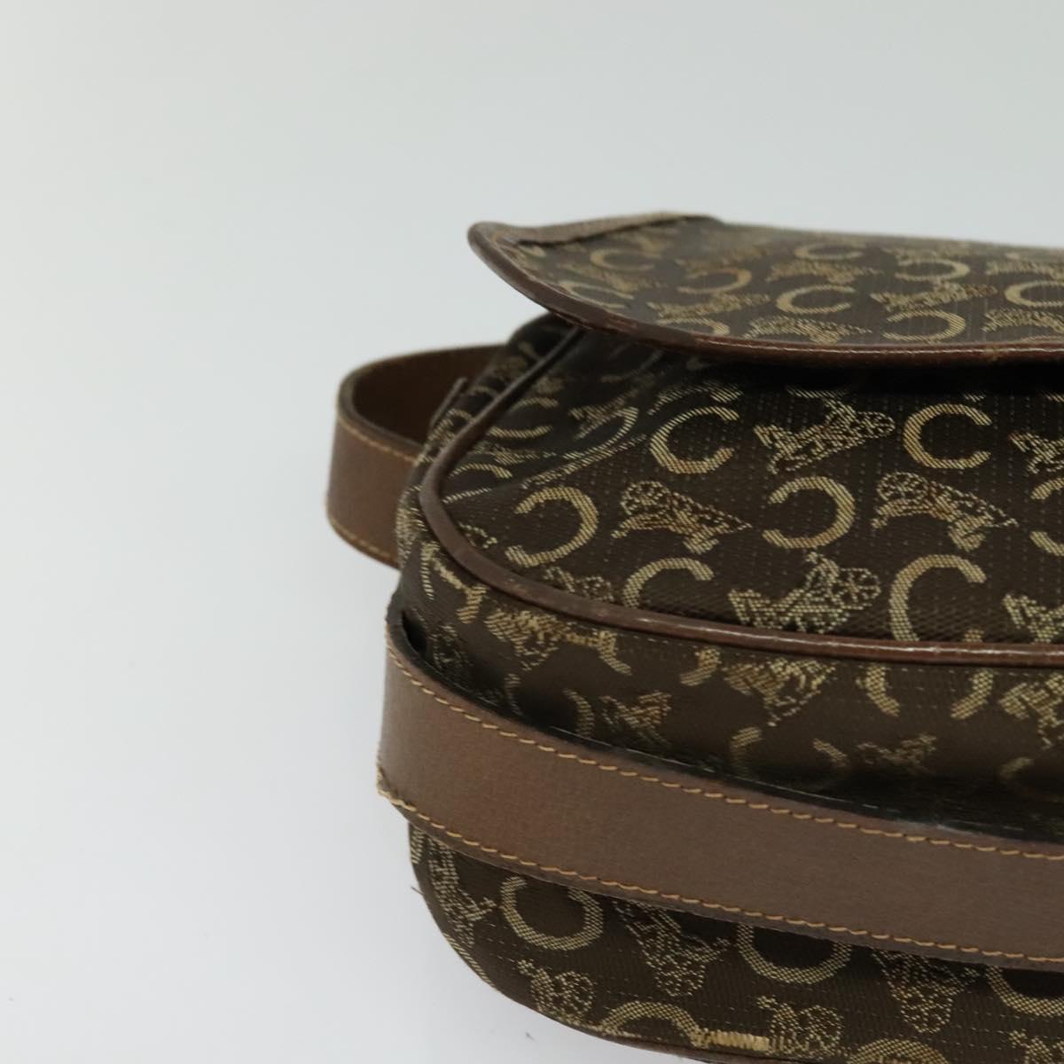 CELINE C Sulky Shoulder Bag Canvas Brown Auth bs23894