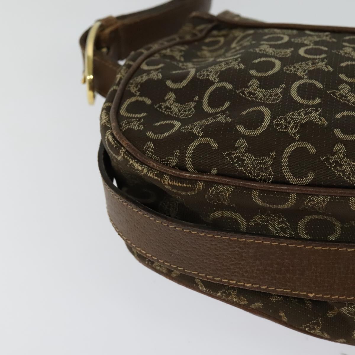 CELINE C Sulky Shoulder Bag Canvas Brown Auth bs23894