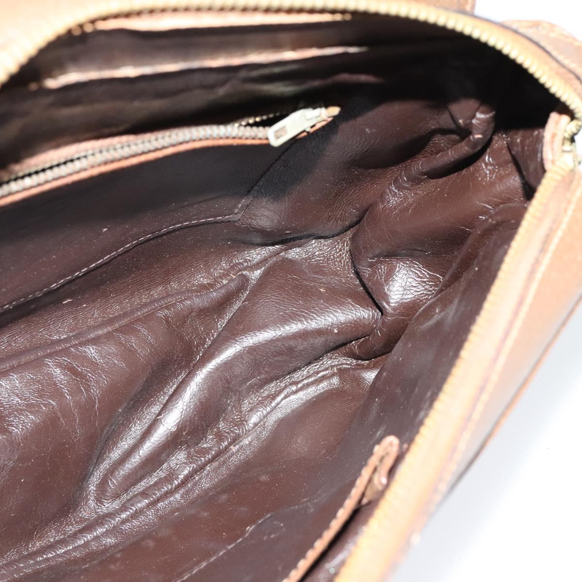 CELINE C Sulky Shoulder Bag Canvas Brown Auth bs23894