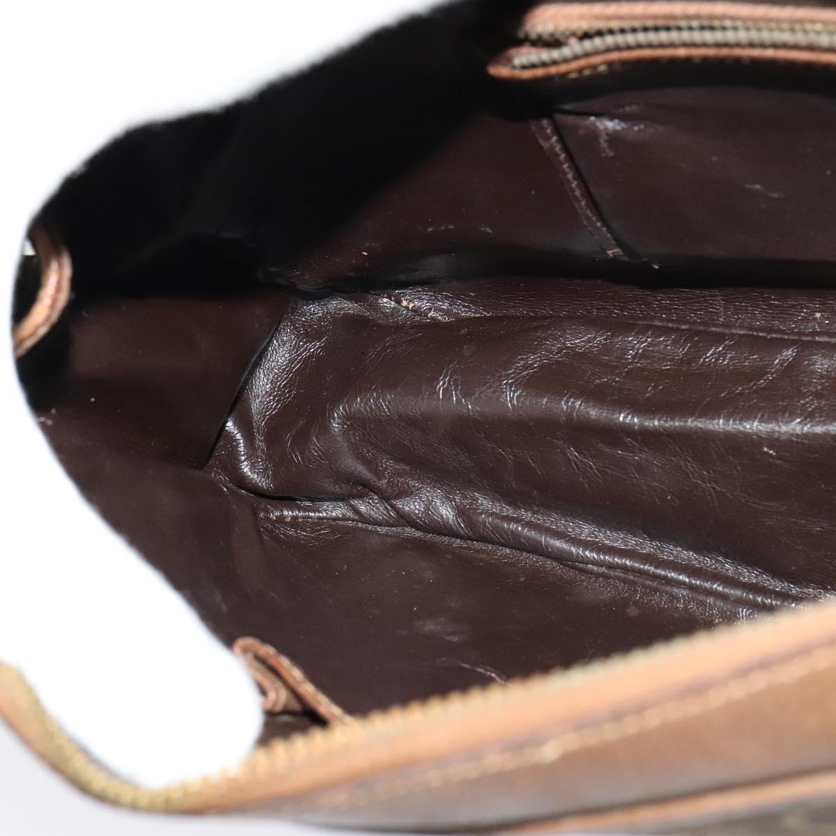 CELINE C Sulky Shoulder Bag Canvas Brown Auth bs23894