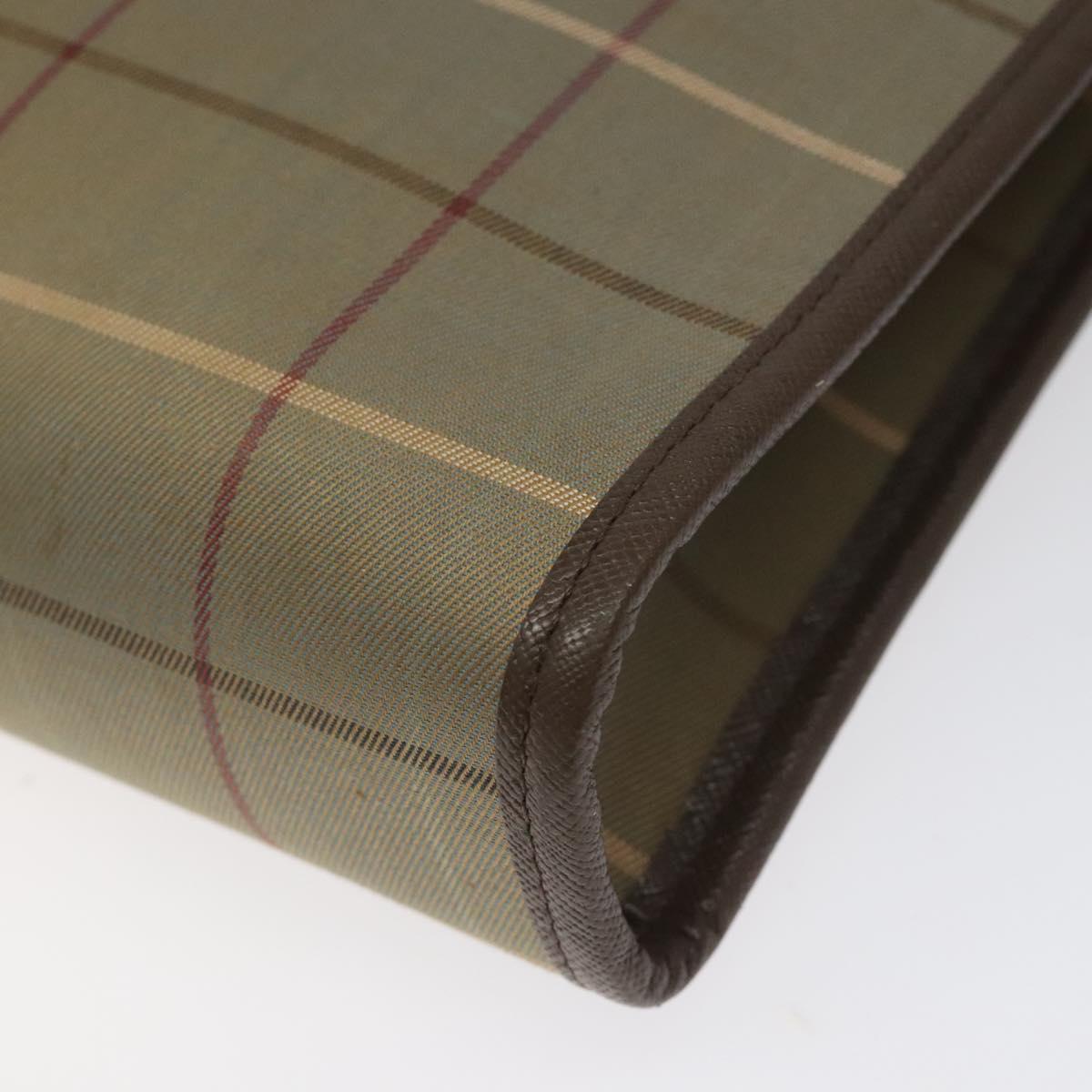 Burberrys Nova Check Clutch Bag Canvas Brown Auth bs23897